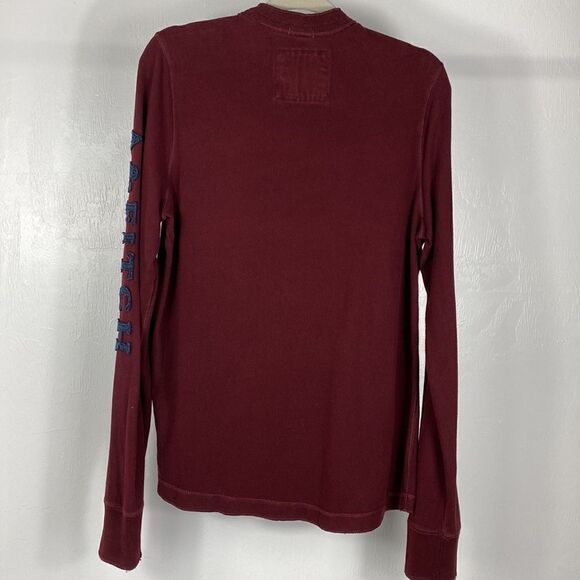 ❤️Last Chance Abercrombie & Fitch 100% cotton Maroon Henley Shirt size XL - Picture 5 of 10